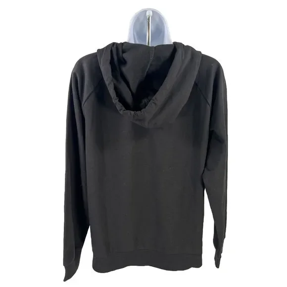 NEW Michael Kors Women's Black Terry Knit Logo Pullover Hoodie - L - Picture 2 of 4